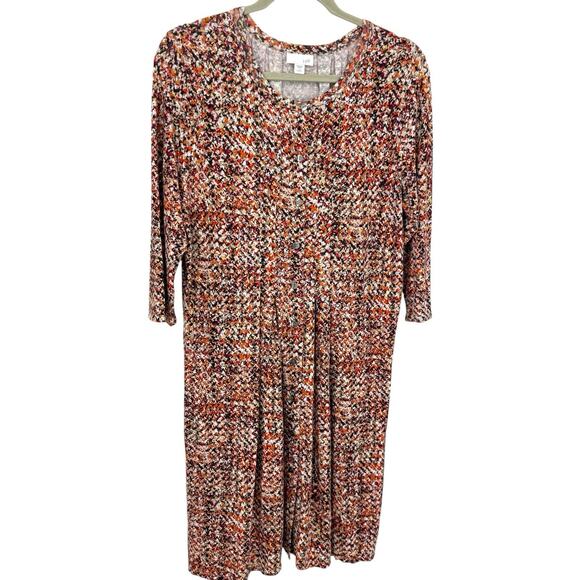 J Jill Pocket Shift Dress Button Up Abstract Size Small P - Picture 12 of 12